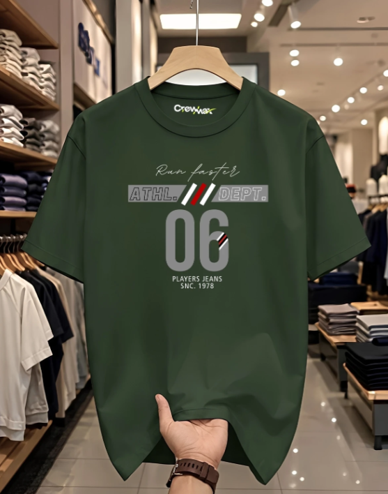 Men Active Round Neck Cotton T-Shirt - Style 2