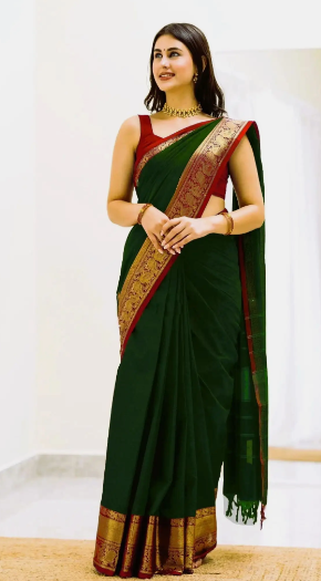 Women Woven Border Saree