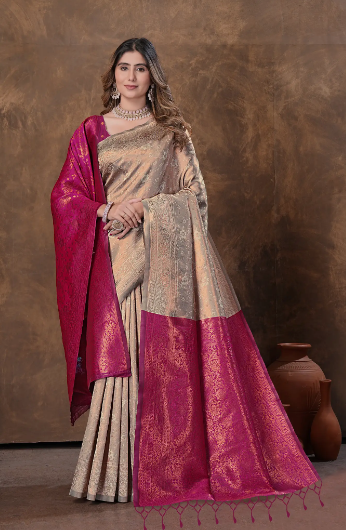Women Woven Border Saree