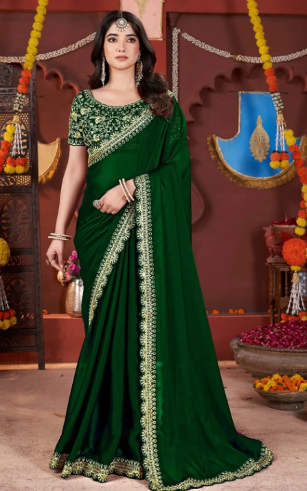 Women Green Traditional Saree