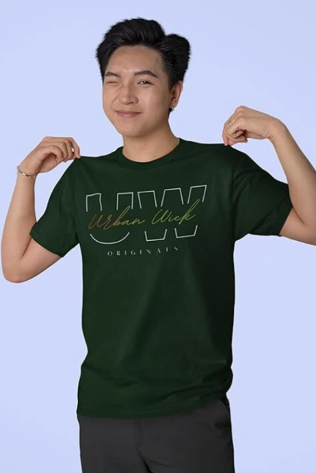 Men Urban Round Neck Cotton T-Shirt - Style 2