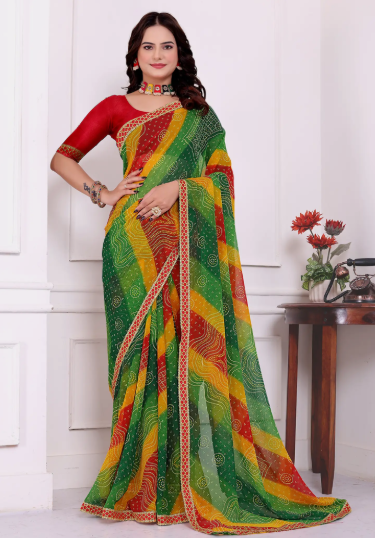 Women Green Festive Saree