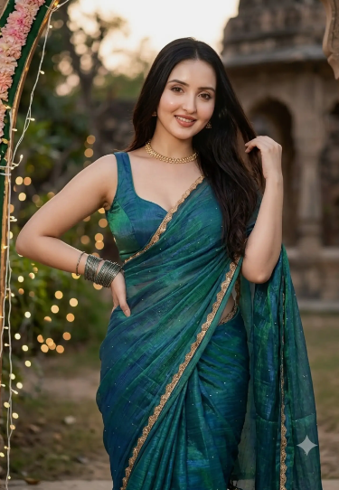 Women Embellished Net Saree