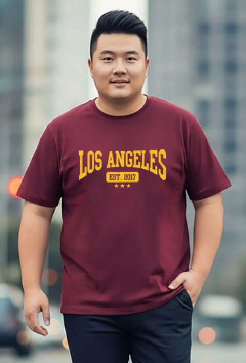 Men Classic Round Neck Cotton T-Shirt - Style 5