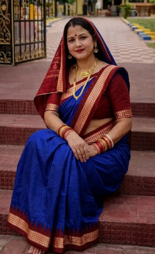 Women Blue Classic Saree
