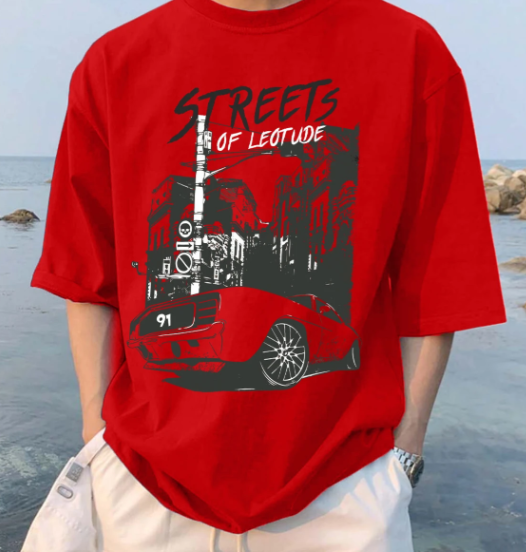 Men Signature Round Neck Cotton T-Shirt - Style 5