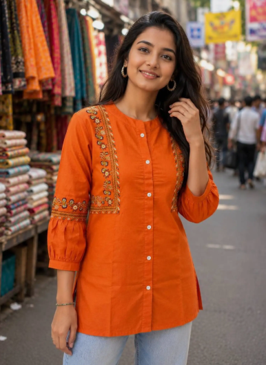 Tunic with Embroidered Detail