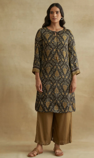 Women Ajrakh Print Kurti