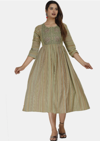 Women Mirror Work Kurti