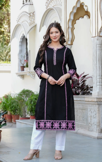 Women Embroidered Kurti