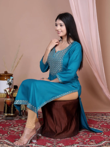 Women Embroidered Kurti