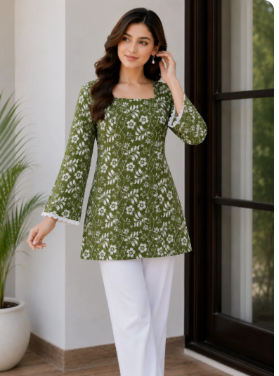 Women Floral Print Kurti