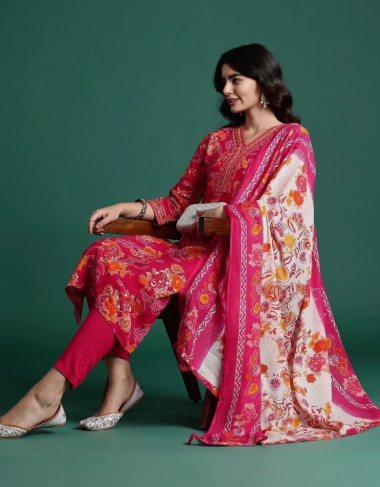 Women Floral Print Kurti