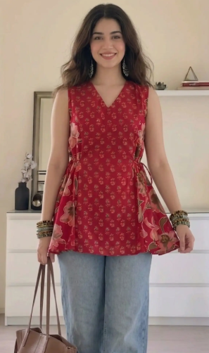 Women Floral Print Kurti