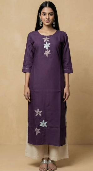 Women Angrakha-Style Kurti