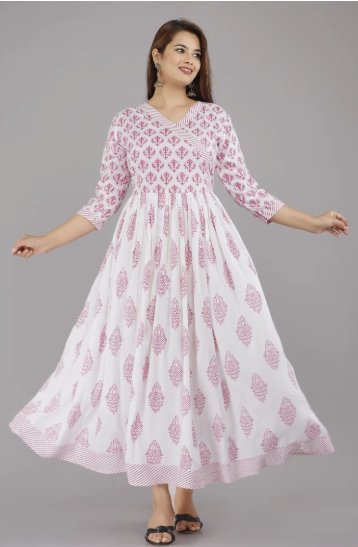 Women Angrakha-Style Kurti