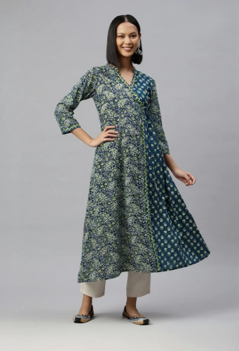 Women Angrakha-Style Kurti