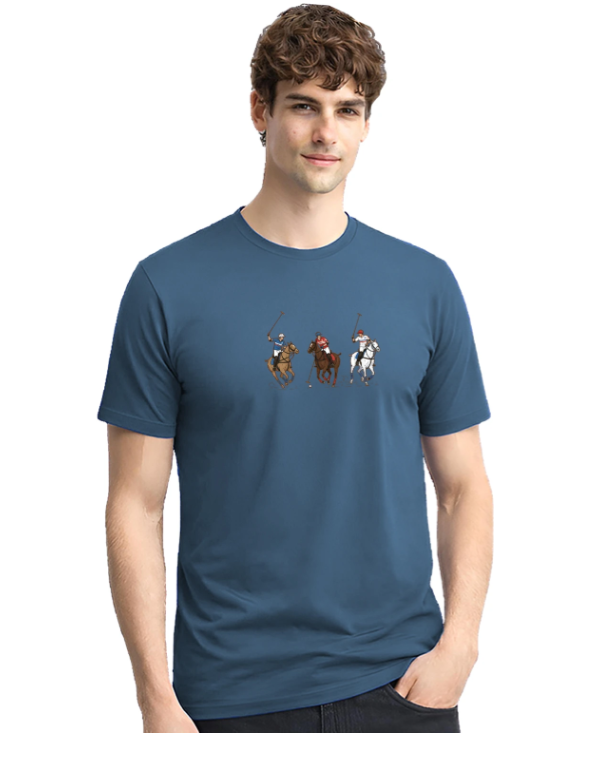 Men Classic Round Neck Cotton T-Shirt - Style 3