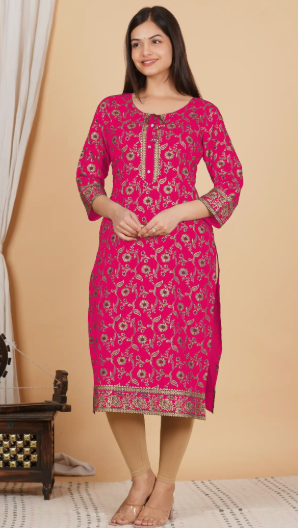 Women Rayon A-Line Kurti