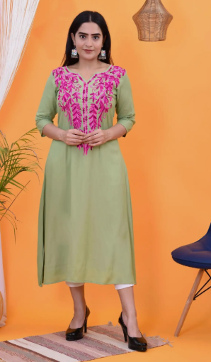 Women Viscose A-Line Kurti