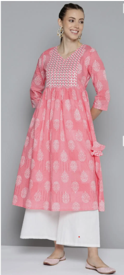 Women Cotton A-Line Kurti