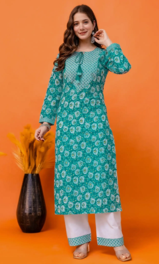 Women Cotton A-Line Kurti