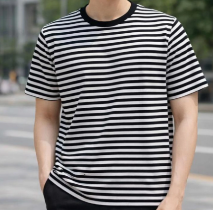 Men Striped Crew T-Shirt