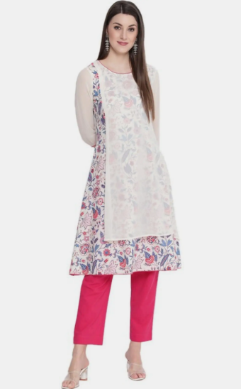 Women Floral Office Wear Kurti