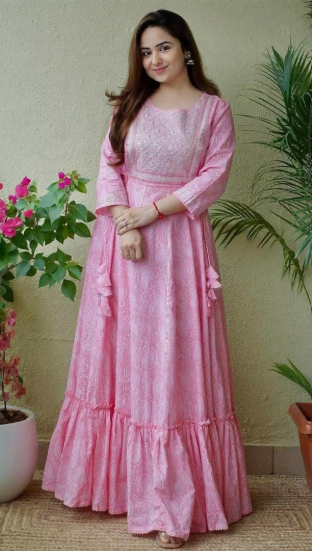 Women Pink Printed Kurti