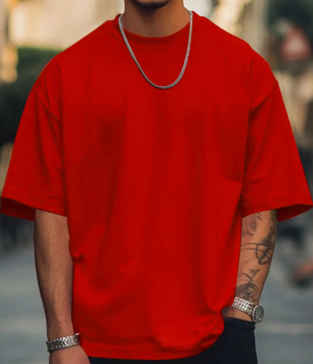 Men Plain Round Neck Tee