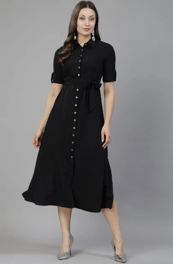 Women Button-Up Dresss