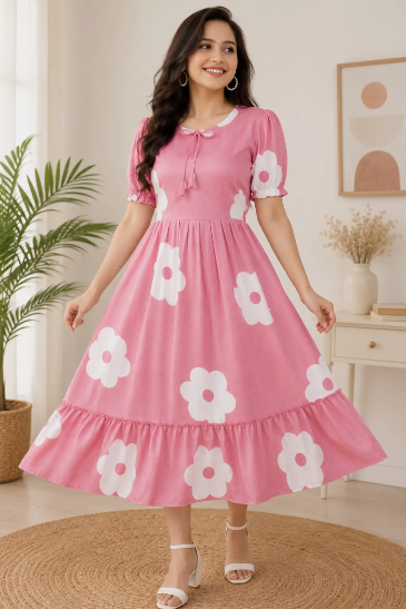 Women Cotton A-Line Dress