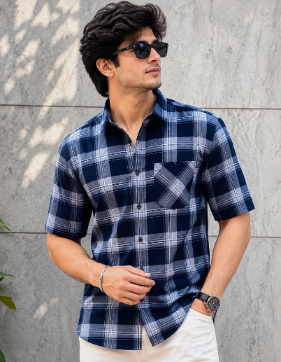Men Signature Cotton Casual Shirt - Style 6