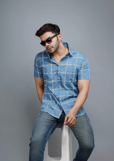 Men Active Cotton Casual Shirt - Style 5