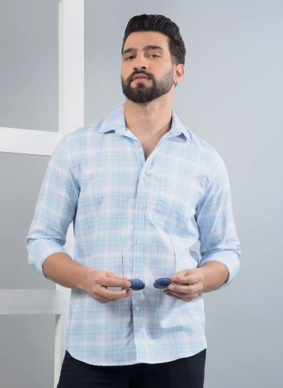 Men Signature Cotton Casual Shirt - Style 4