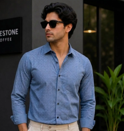 Men Active Cotton Casual Shirt - Style 3
