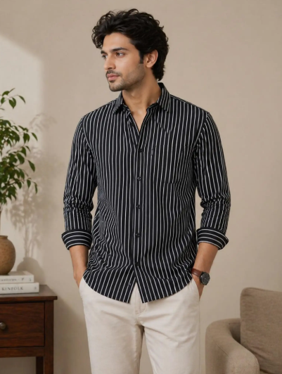 Men Signature Cotton Casual Shirt - Style 3