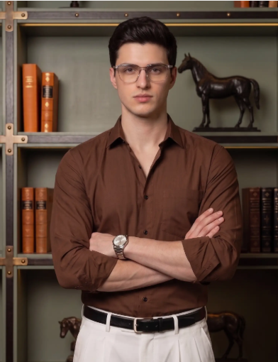 Men Active Slim Fit Formal Shirt - Style 10