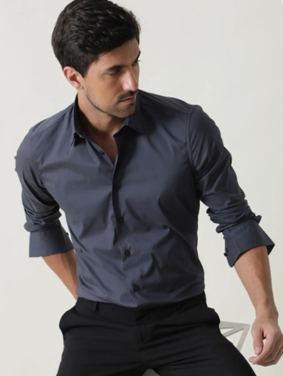 Men Urban Slim Fit Formal Shirt - Style 7