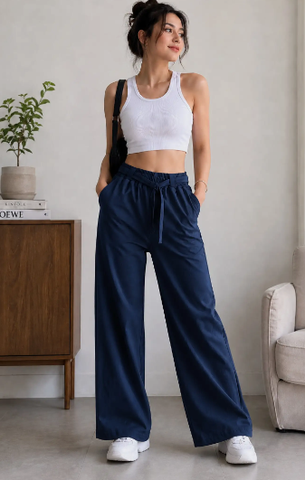 Sera Women Wide Leg Solid Palazzos - Style 5