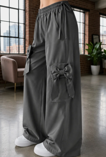 W Polyester Palazzo Trousers - Style 4