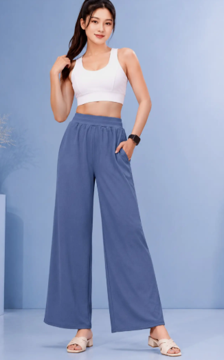 W Polyester Palazzo Trousers - Style 2