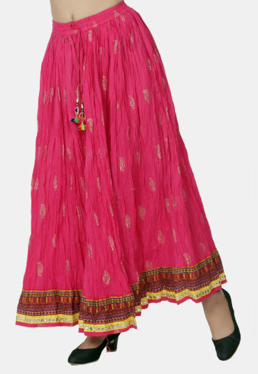 & Printed Wrap-Around Maxi Pure Cotton Skirt - Style 4