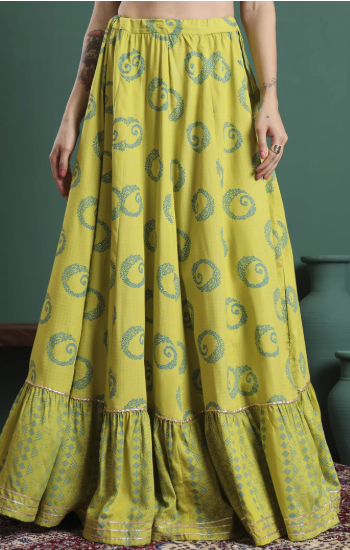 & Ethnic Print Wrap-Around Maxi Skirt - Style 5