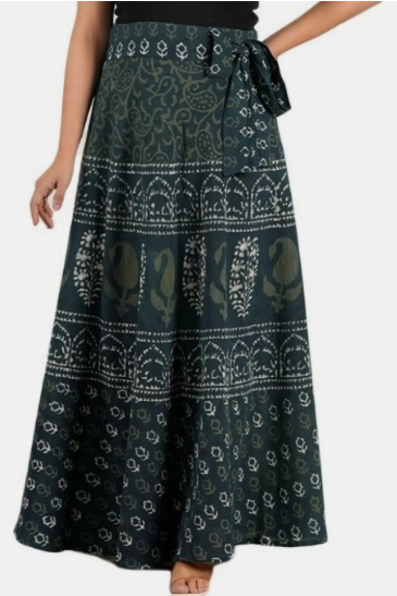 Ethnic Print Wrap-Around Maxi Skirt - Style 7